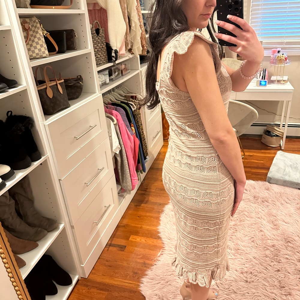 Pretty Knit Ruffle Dress - Picture 3 of 3
